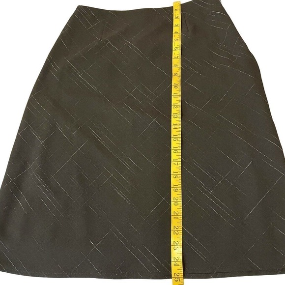 Michele Midi Length A Line Skirt Size 10 Black Lined 80s 90s 1990s Vintage - Picture 6 of 7